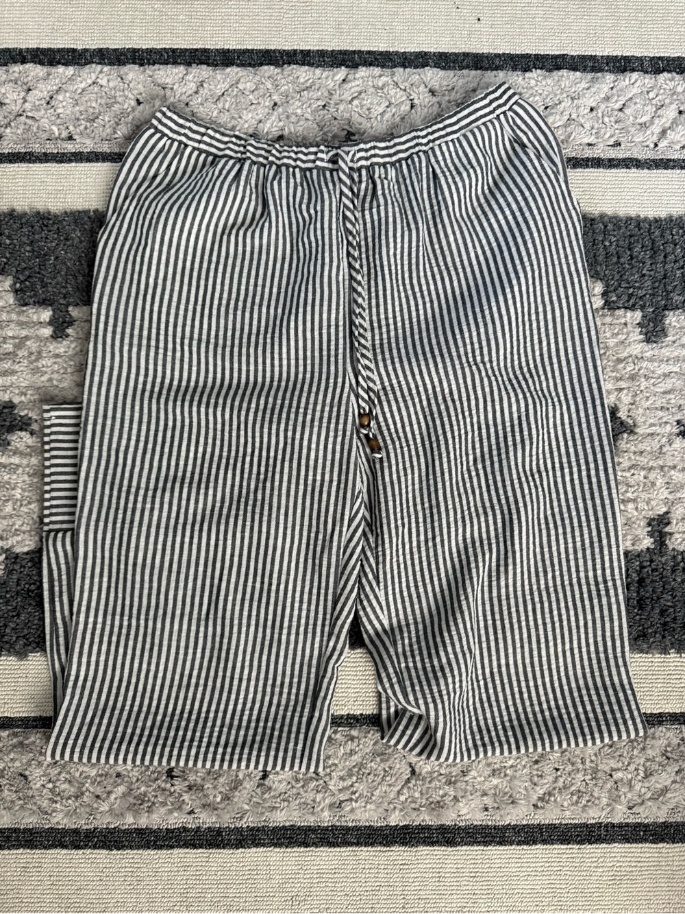 Soho Apparel Black and White Striped Shorts